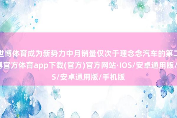 世博体育成为新势力中月销量仅次于理念念汽车的第二名-世博官方体育app下载(官方)官方网站·IOS/安卓通用版/手机版