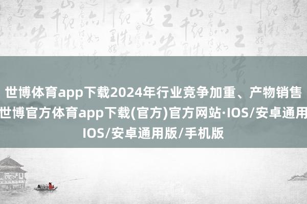 世博体育app下载2024年行业竞争加重、产物销售价钱下跌-世博官方体育app下载(官方)官方网站·IOS/安卓通用版/手机版