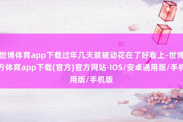 世博体育app下载过年几天就被动花在了好看上-世博官方体育app下载(官方)官方网站·IOS/安卓通用版/手机版