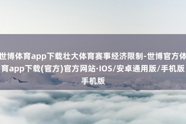 世博体育app下载壮大体育赛事经济限制-世博官方体育app下载(官方)官方网站·IOS/安卓通用版/手机版