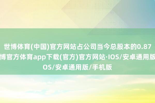 世博体育(中国)官方网站占公司当今总股本的0.8777%-世博官方体育app下载(官方)官方网站·IOS/安卓通用版/手机版