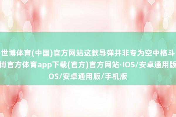 世博体育(中国)官方网站这款导弹并非专为空中格斗而设-世博官方体育app下载(官方)官方网站·IOS/安卓通用版/手机版