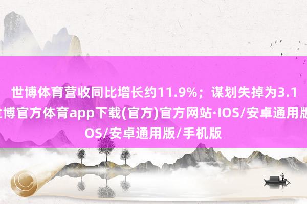 世博体育营收同比增长约11.9%；谋划失掉为3.17亿元-世博官方体育app下载(官方)官方网站·IOS/安卓通用版/手机版