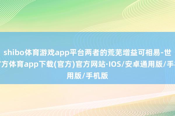 shibo体育游戏app平台两者的荒芜增益可相易-世博官方体育app下载(官方)官方网站·IOS/安卓通用版/手机版