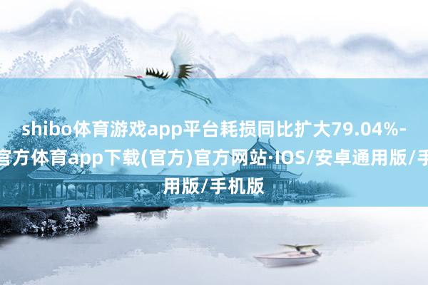 shibo体育游戏app平台耗损同比扩大79.04%-世博官方体育app下载(官方)官方网站·IOS/安卓通用版/手机版