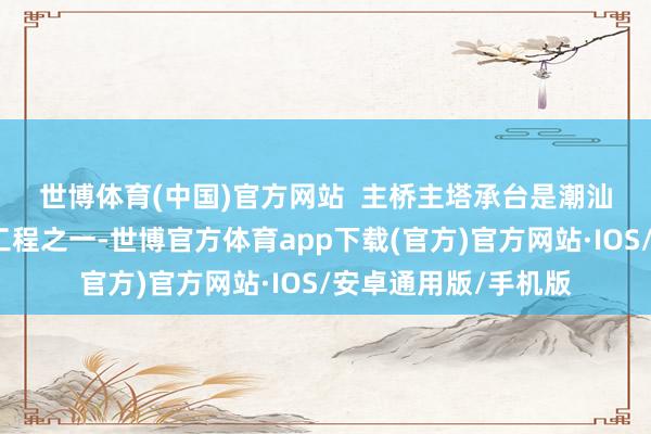 世博体育(中国)官方网站  　　主桥主塔承台是潮汕大桥项宗旨适度性工程之一-世博官方体育app下载(官方)官方网站·IOS/安卓通用版/手机版