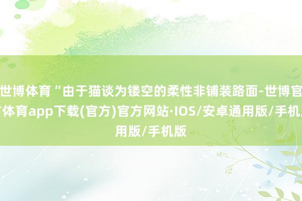 世博体育“由于猫谈为镂空的柔性非铺装路面-世博官方体育app下载(官方)官方网站·IOS/安卓通用版/手机版