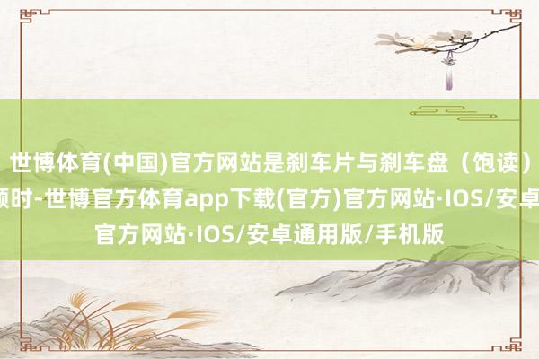 世博体育(中国)官方网站是刹车片与刹车盘（饱读）斗争并相对通顺时-世博官方体育app下载(官方)官方网站·IOS/安卓通用版/手机版